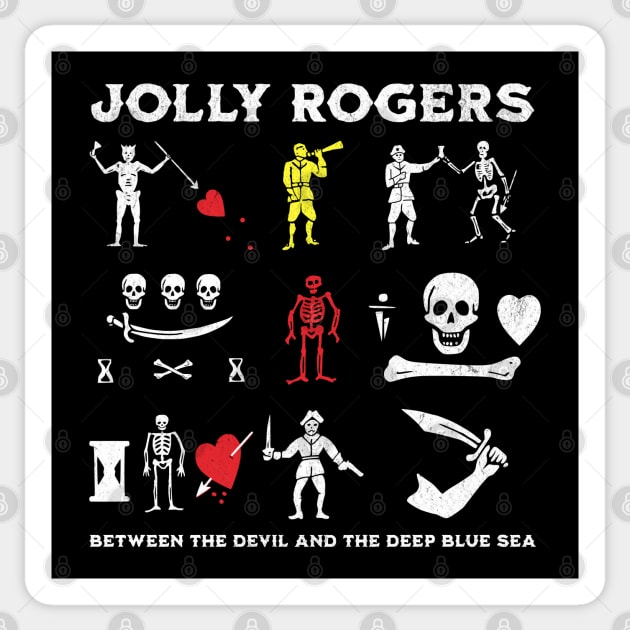 Historical Pirate Flag Jolly Rogers American History Sticker by Yesteeyear